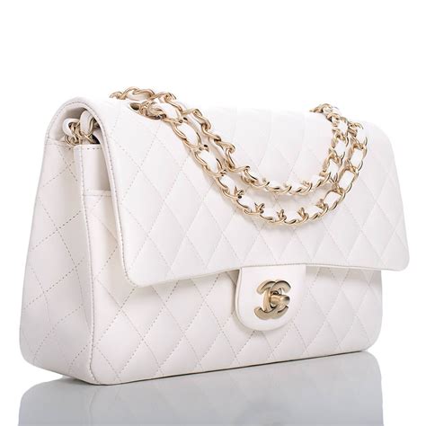 chanel bag classic white|classic Chanel bag price.